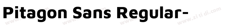 Pitagon Sans Regular字体转换